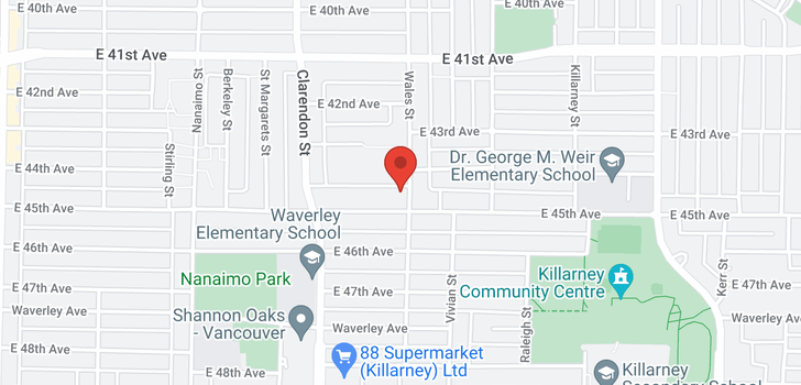 map of 5961 WALES STREET